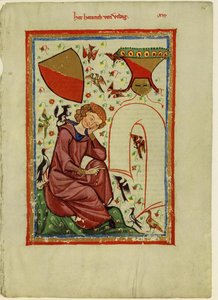 Heinrich von Veldeke, do Codex Manesse, entre 1305 e 1340 de Unbekannt
