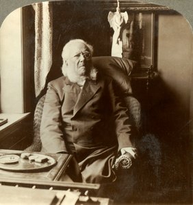 Henrik Ibsen, o poeta a quem todo o mundo presta homenagem, em casa Christiania, Noruega, c1905. de Unbekannt