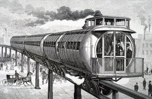 O sistema de monocarril elevado de Henry Meiggs. de Unbekannt