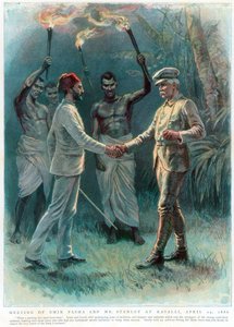 Henry Morton Stanley, jornalista e explorador galês, reuniu-se com Emin Pasha em Kavalli, 29 de abril de 1888 de Unbekannt