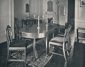 Mobília da sala de jantar de mogno Hepplewhite, 1760-1770, 1928 de Unbekannt