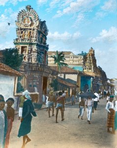 Templo Hindu em Pettah, Colombo, Ceilão de Unbekannt
