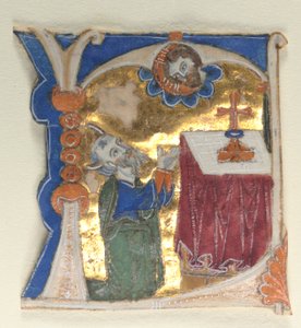 Inicial historiada extirpada de uma Bíblia, 1200s. de Unbekannt