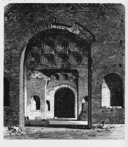 História da Roma Antiga. Aula Palatina é uma basílica do palácio romano que foi construída pelo imperador Constantino (306337 d.C.) no início do século IV. de Unbekannt