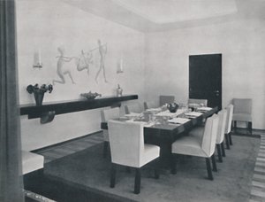 Casa em Bucareste por Rudolf Frankel - The dining room, 1942 de Unbekannt