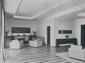 Casa em Bucareste por Rudolf Frankel - A sala de estar, 1942 de Unbekannt