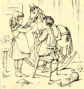 Como o cavalo de balanço comeu o bolo, 1881. de Unbekannt