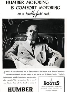 Humber Motoring é Comfort Motoring em um carro muito rápido, 1937 de Unbekannt