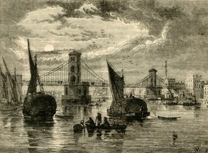 Ponte suspensa de Hungerford, 1850, 1881. de Unbekannt