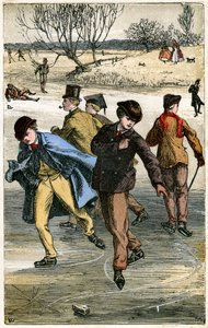 Patinação no gelo, século XIX de Unbekannt
