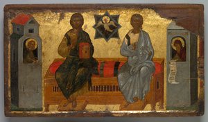 Ícone da Trindade do Novo Testamento, c. 1450 de Unbekannt