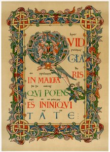 Q inicial iluminado, c1073 de Unbekannt