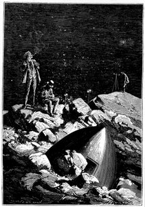 Ilustração da Terra à Lua por Jules Verne, 1865 de Unbekannt