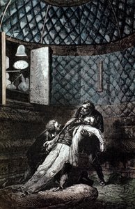 Ilustração da Terra à Lua por Jules Verne, 1865 de Unbekannt