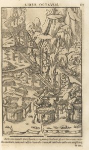 Ilustração dos livros De re metallica XII de Georgius Agricola, 1556 de Unbekannt