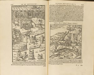 Ilustração dos livros De re metallica XII de Georgius Agricola, 1556 de Unbekannt