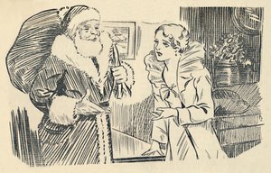 Ilustração da mistificação de Papai Noel, 1936. de Unbekannt