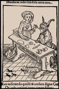 Ilustração do livro Ship of Fools, de Sebastian Brant, 1497. de Unbekannt