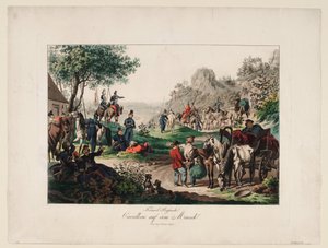 Cavalaria imperial russa em marcha, 1813 de Unbekannt
