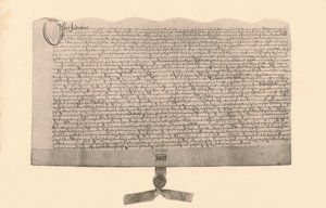 Escritura para a venda de terras, assinada por Guy Fawkes, início do século XVII, 1901 de Unbekannt