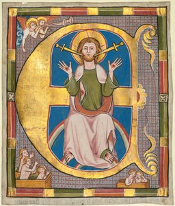 E inicial de um livro de leis municipal: O último julgamento, c. 1330 de Unbekannt