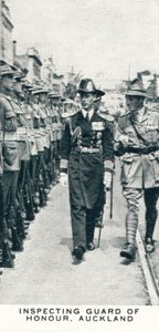 Inspecionando a Guarda de Honra, Auckland, 1927 1937 de Unbekannt