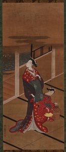 Interior: A Yujo and an Attendant Heating Water, Edo period, 1615-1868. de Unbekannt