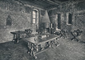Interior, Palazzo Davanzati - com mesa florentina do final do século XVI, 1928 de Unbekannt