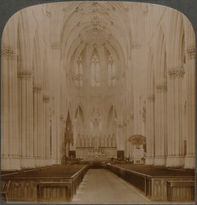 A melhor estrutura gótica do interior dos EUA - St. Patricks Cathedral, Nova York, c1900 de Unbekannt