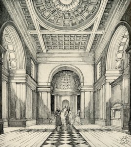 Interior da Igreja de Ayot St. Lawrence, Hertfordshire, 1938 de Unbekannt