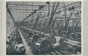 Interior do moinho de algodão, 1910 de Unbekannt