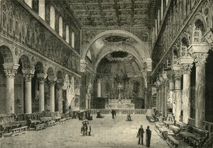 Interior de San Apollinare Nuovo, Ravenna, 1890. de Unbekannt