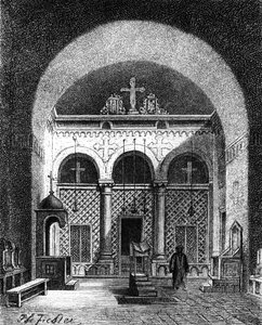 Interior de uma igreja, Egito, 1881 de Unbekannt
