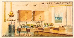 Interior de uma estação de transmissão de rádio Marconi, 1915 de Unbekannt