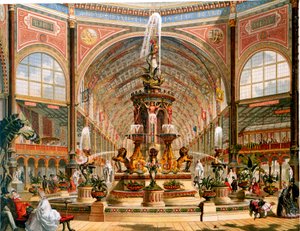 Interior do Palácio de Cristal durante a Exposição Internacional, 1862 de Unbekannt