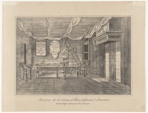 Interior da Casa Czar Peter em Zaandam, 1697, meados do século XIX de Unbekannt