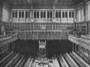 Interior da Câmara dos Comuns, Westminster, olhando para a Cadeira de Oradores, 1909 de Unbekannt