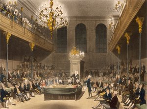 Interior da Câmara dos Comuns, Westminster, Londres, 1809 de Unbekannt