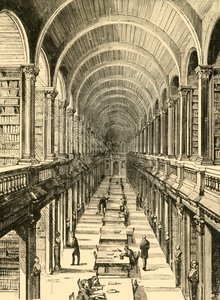 Interior da Biblioteca, Trinity College, 1898. de Unbekannt