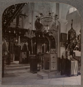 Interior da sinagoga onde Cristo pregou, Nazaré, c1900 de Unbekannt