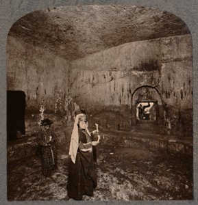 Interior dos túmulos dos reis na estrada para Nablus, c1900 de Unbekannt