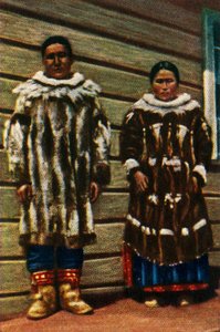 Pessoas inuit do Alasca, norte dos EUA, c1928. de Unbekannt