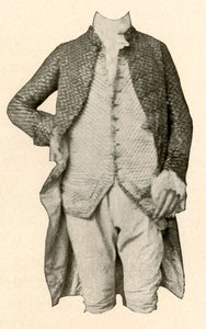 Jaqueta e colete usados por Robert Livingston, de Clermont Manor, Nova York, c1720, 1937. de Unbekannt