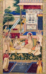 Jahangir e o príncipe Khurram com Nur Jahan, c1624-1625 de Unbekannt