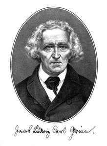 Jakob Ludwig Karl Grimm, autor alemão, filólogo e mitólogo, 1887 de Unbekannt