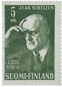 Selo postal de Jean Sibelius, 1945 de Unbekannt