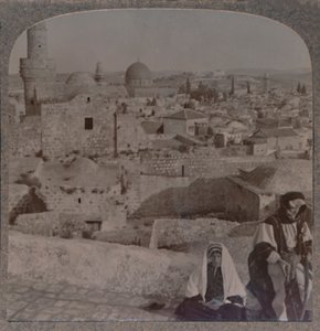 Jerusalém da escola sobre a mesquita, mostrando a Torre de Antonio, c1900 de Unbekannt