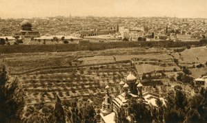 Jerusalém do Monte das Oliveiras, c1918-c1939. de Unbekannt