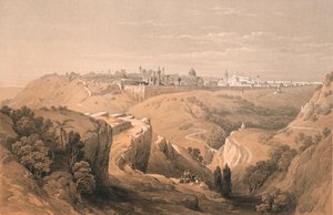 Jerusalém da estrada que conduz a Betânia, 1855. de Unbekannt