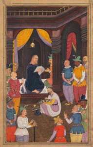 Jesus sendo retratado pelo pintor do rei Abgars, de Mirat al-quds ..., 1602-1604. de Unbekannt